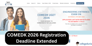 COMEDK 2026 Registration Deadline Extended; Apply By March 20 @ comedk.org